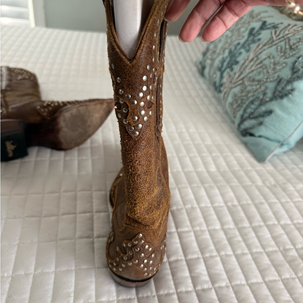 Old Gringo Brown Studded Heeled Boots - Picture 12 of 16